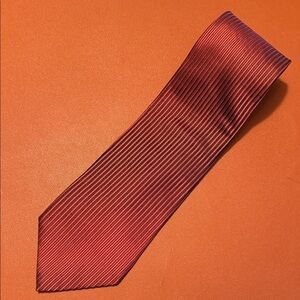 Murano Rust  and Black Striped Silk Tie